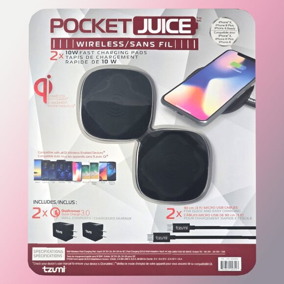 Tzumi 10W Fast Wireless Qi Charging Pad – 2 Pack - Picture 8 of 10